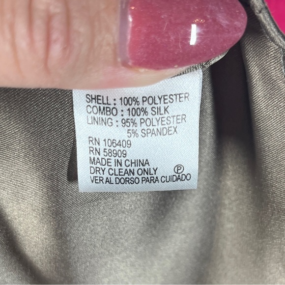 Antonio Melani Women's SILK Blend Dress Colorblock Accordion Pleat 6 NWT - Picture 9 of 12